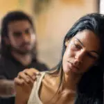 domestic violence with young man and abused woman